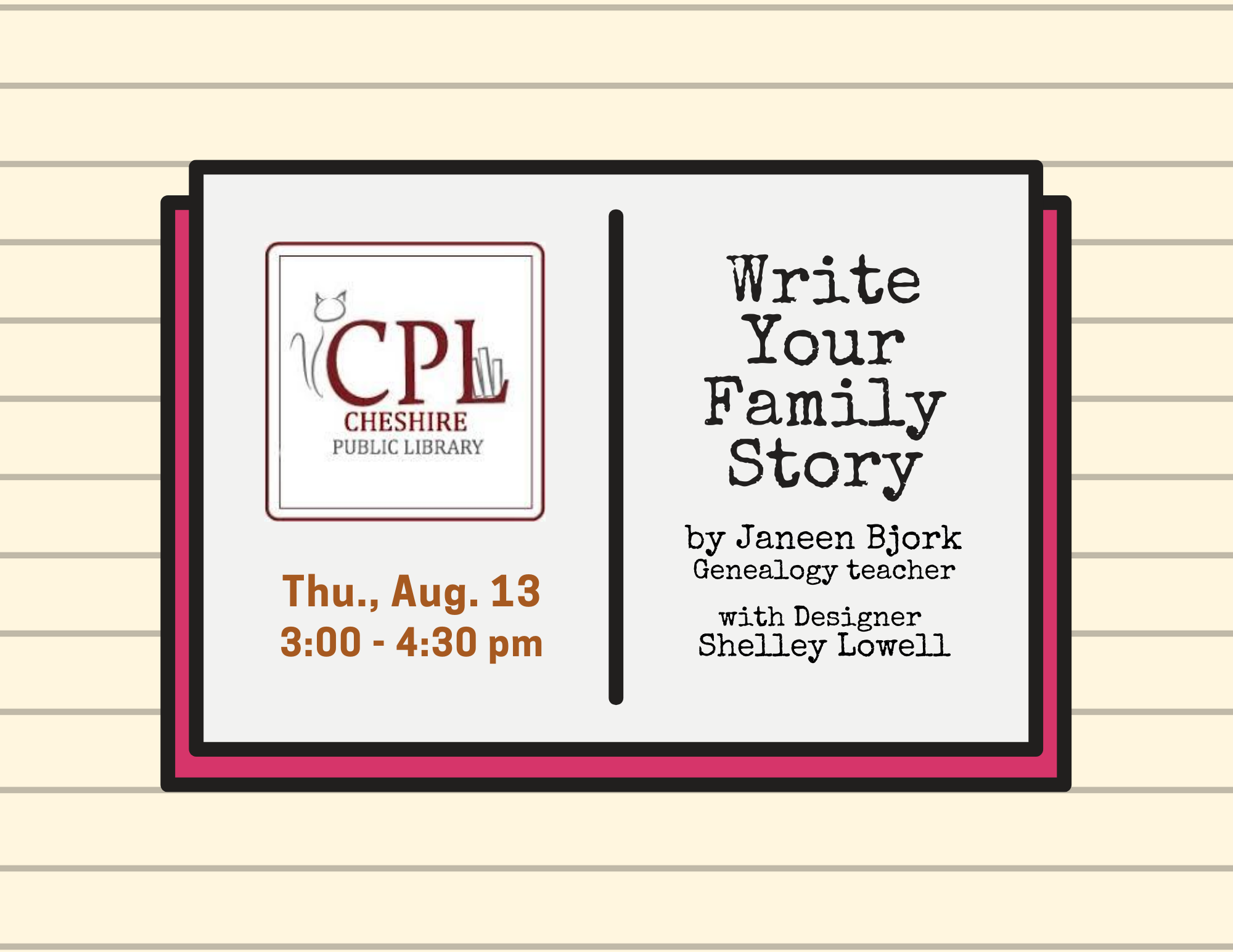 write your family story event